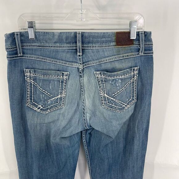 BKE Denim Harper Women's Skinny Jeans Ripped Mid Rise Stretch Denim Size 31 long - Picture 10 of 12